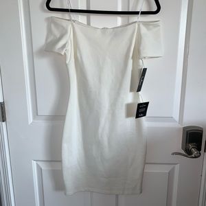White Lulu’s off-the-shoulder dress